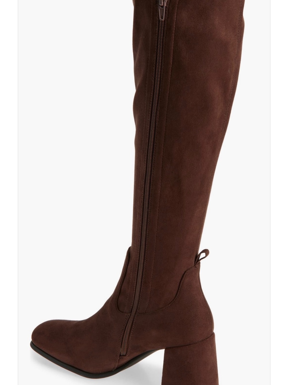 Jeffrey Campbell Tall Brown Suede Over-the-Knee Block Heel Boots Size 9 - Picture 2 of 10